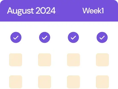 Illustration of a content calendar showing a consistent posting schedule